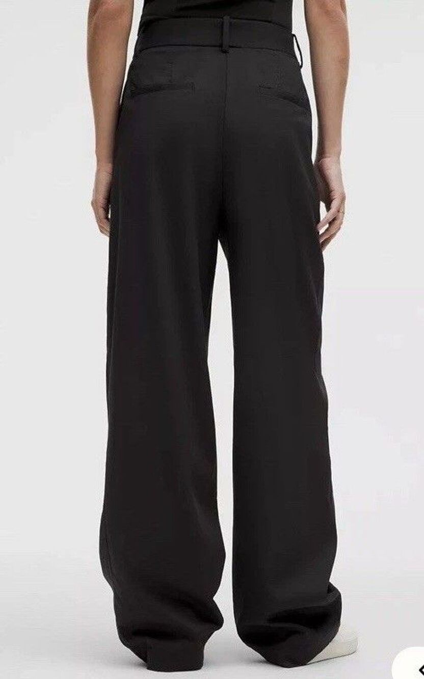 Lululemon Pleat Front High Rise Trouser Pants TRUE NAVY Regular 30" SZ L NWOT - Picture 4 of 15